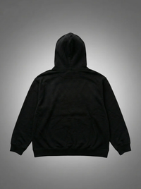 Black hoodie on a gray background