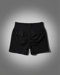 Black shorts on a gray background
