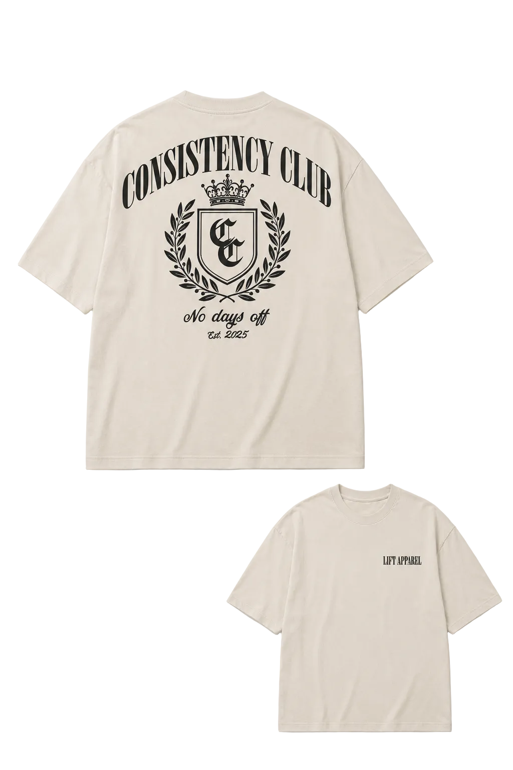 Consistency Club Oversized Gym T-Shirt | Workout & Streetwear Tee