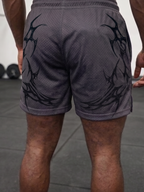 Lift Apparel Apex Men's Performance Gym Shorts – Gray Back View